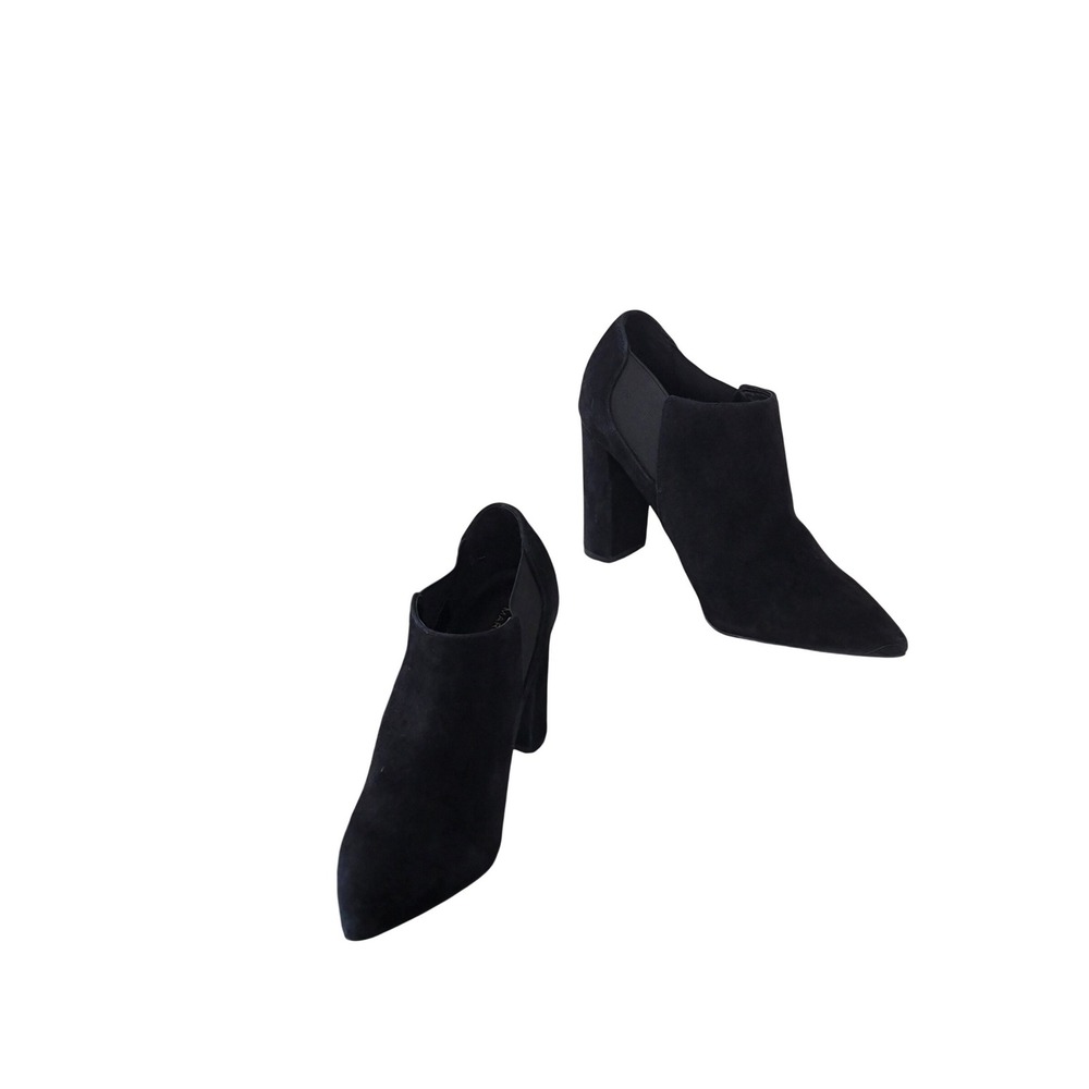 Marc Fisher Black Suede Pointed Toe Block Heel Shooties Booties Womens 10M